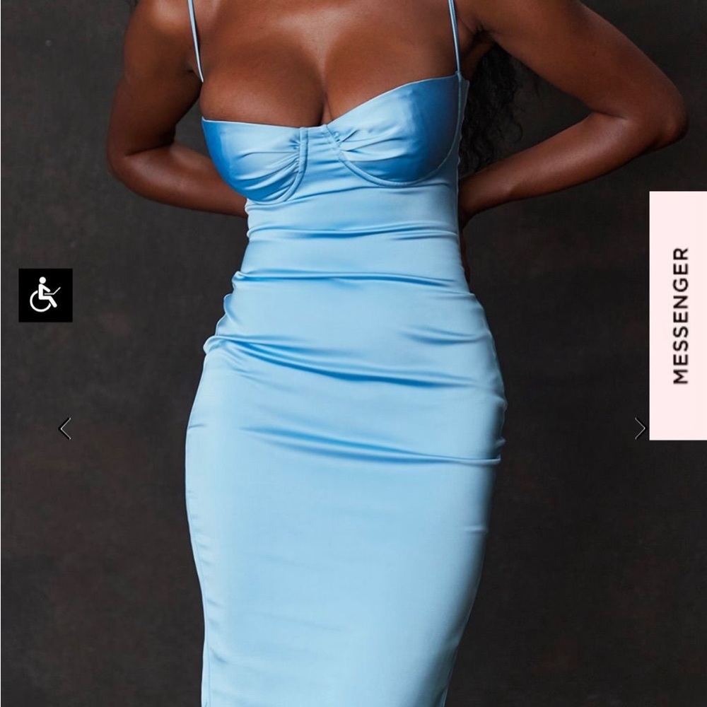 House of CB Light Blue Midi Dress